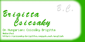 brigitta csicsaky business card
